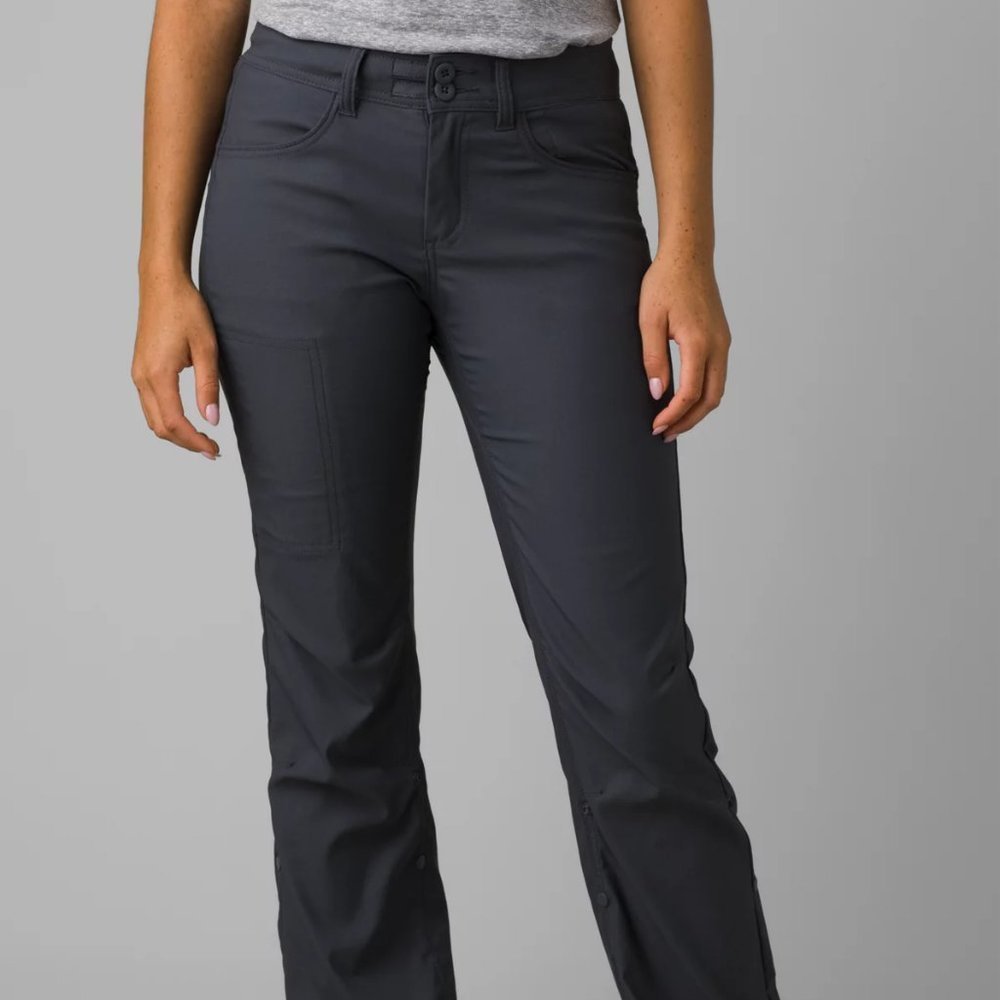 Prana Halle Hiking Convertible Pant in Coal Gray (Short Inseam) Size 12 NWT